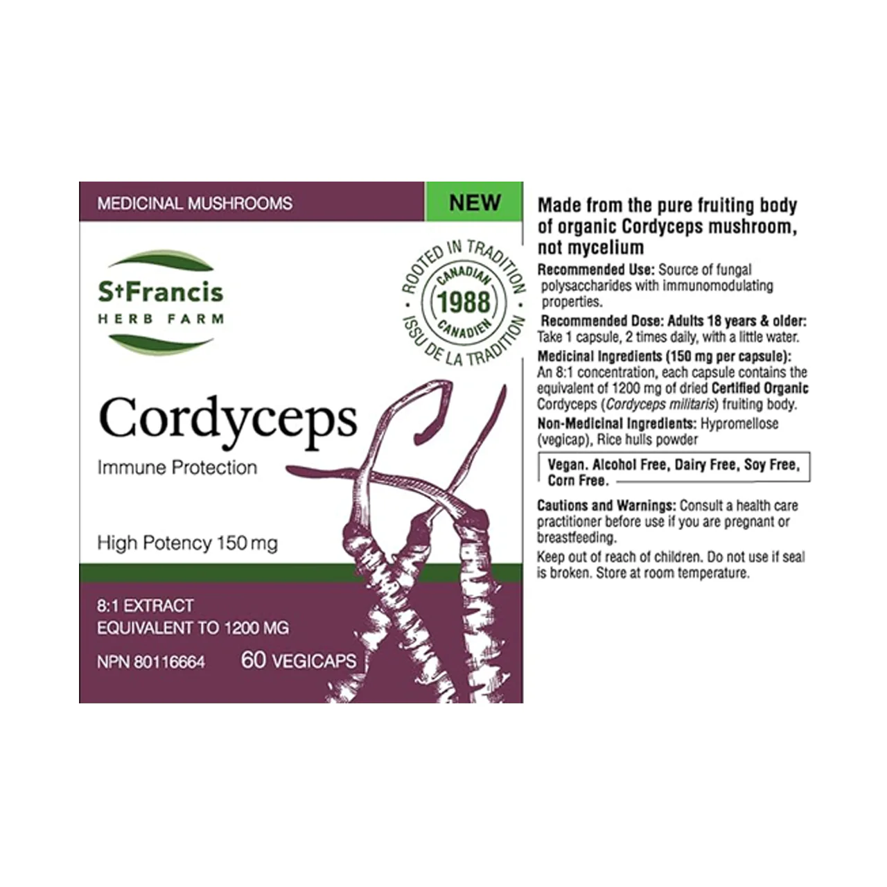 St. Francis - Cordyceps Capsules | 60 Capsules - Image 2