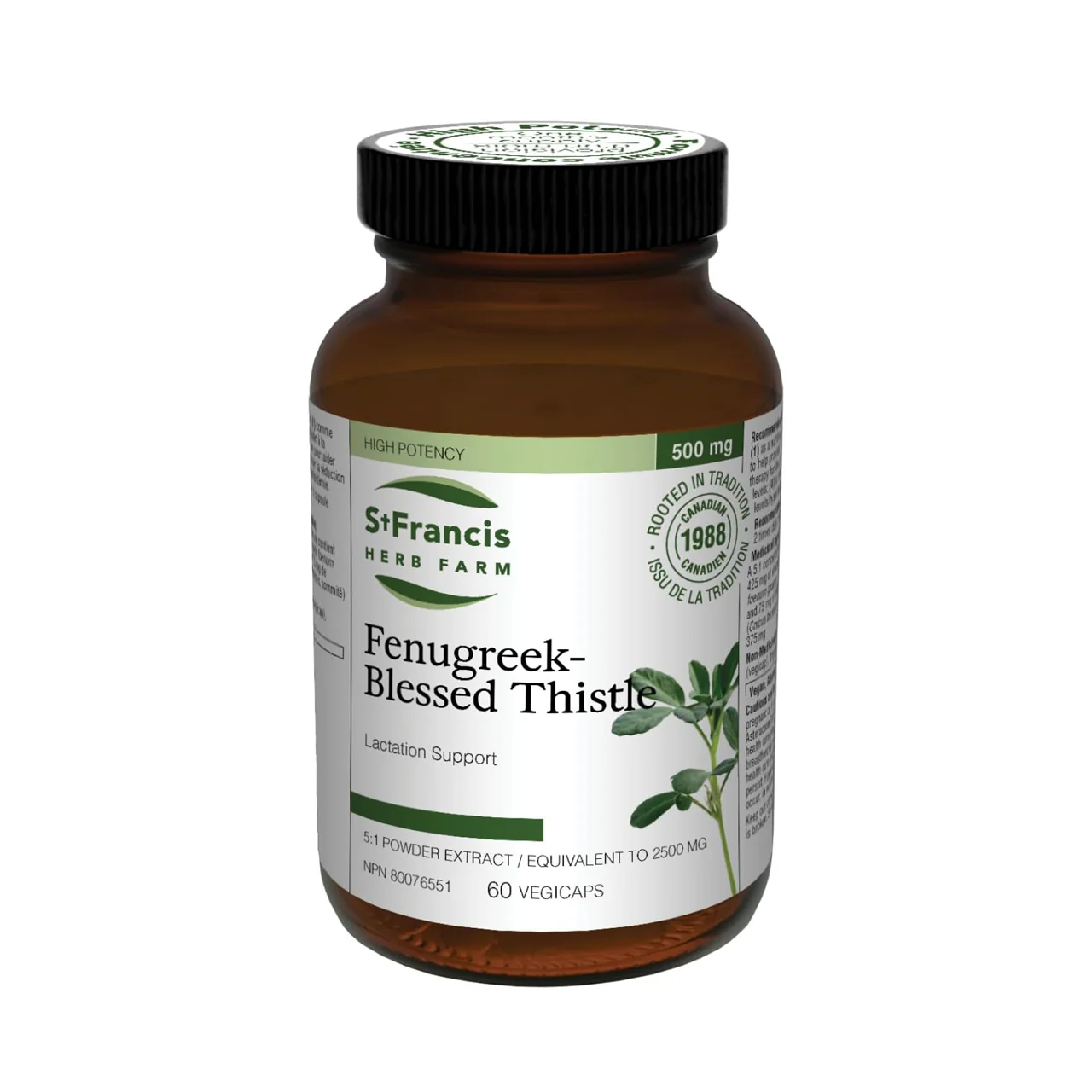 St. Francis - Fenugreek-Blessed Thistle Capsules | 60 Capsules