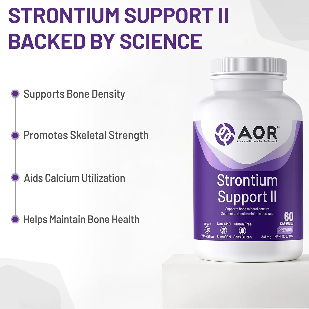 AOR - Strontium Support II | 60 Capsules - Image 2