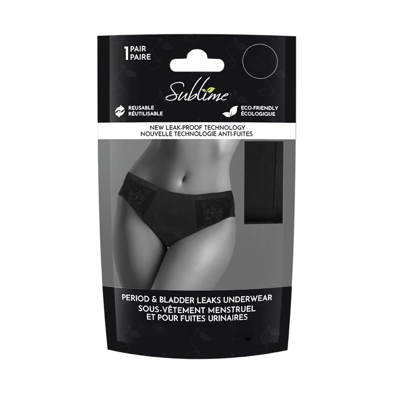 Sublime Protection - Leakproof Underwear, Light or Super Absorbent, Various Sizes | Single Pack