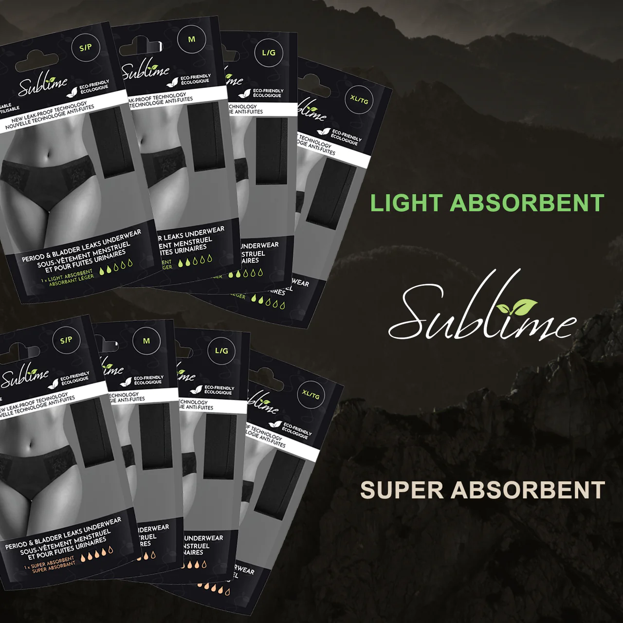 Sublime Protection - Leakproof Underwear, Light or Super Absorbent, Various Sizes | Single Pack - Image 2