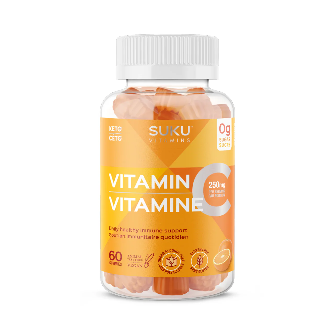 Suku Vitamins - Sugar-Free Vitamin C 250 mg Gummies | 60 Gummies