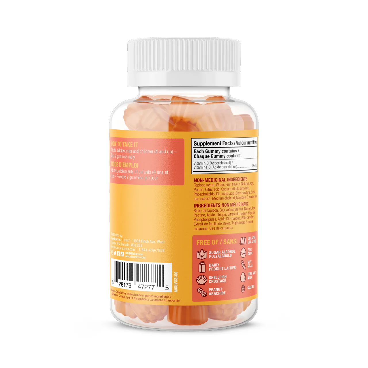Suku Vitamins - Sugar-Free Vitamin C 250 mg Gummies | 60 Gummies - Image 2