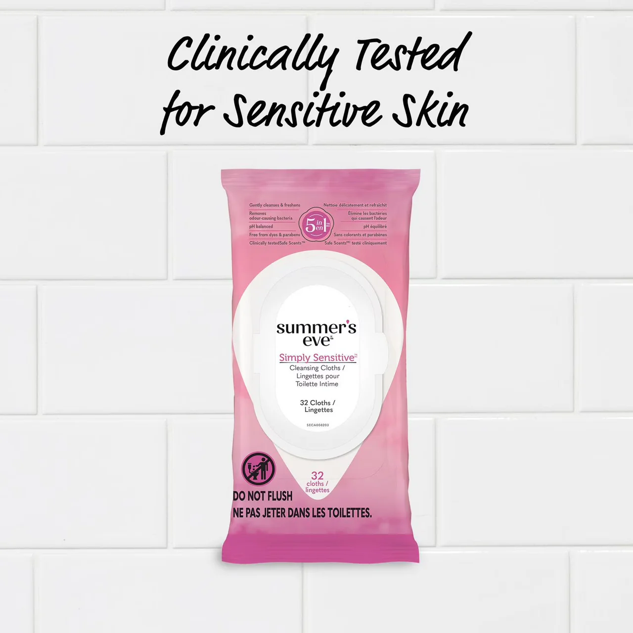 Summer's Eve - Simply Sensitive Cleansing Cloths | 32 Cloths - Image 3