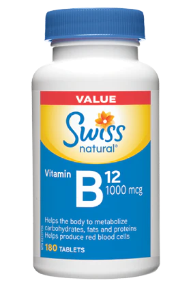 Swiss Natural - Vitamin B12 1000 MCG | 180 Tablets