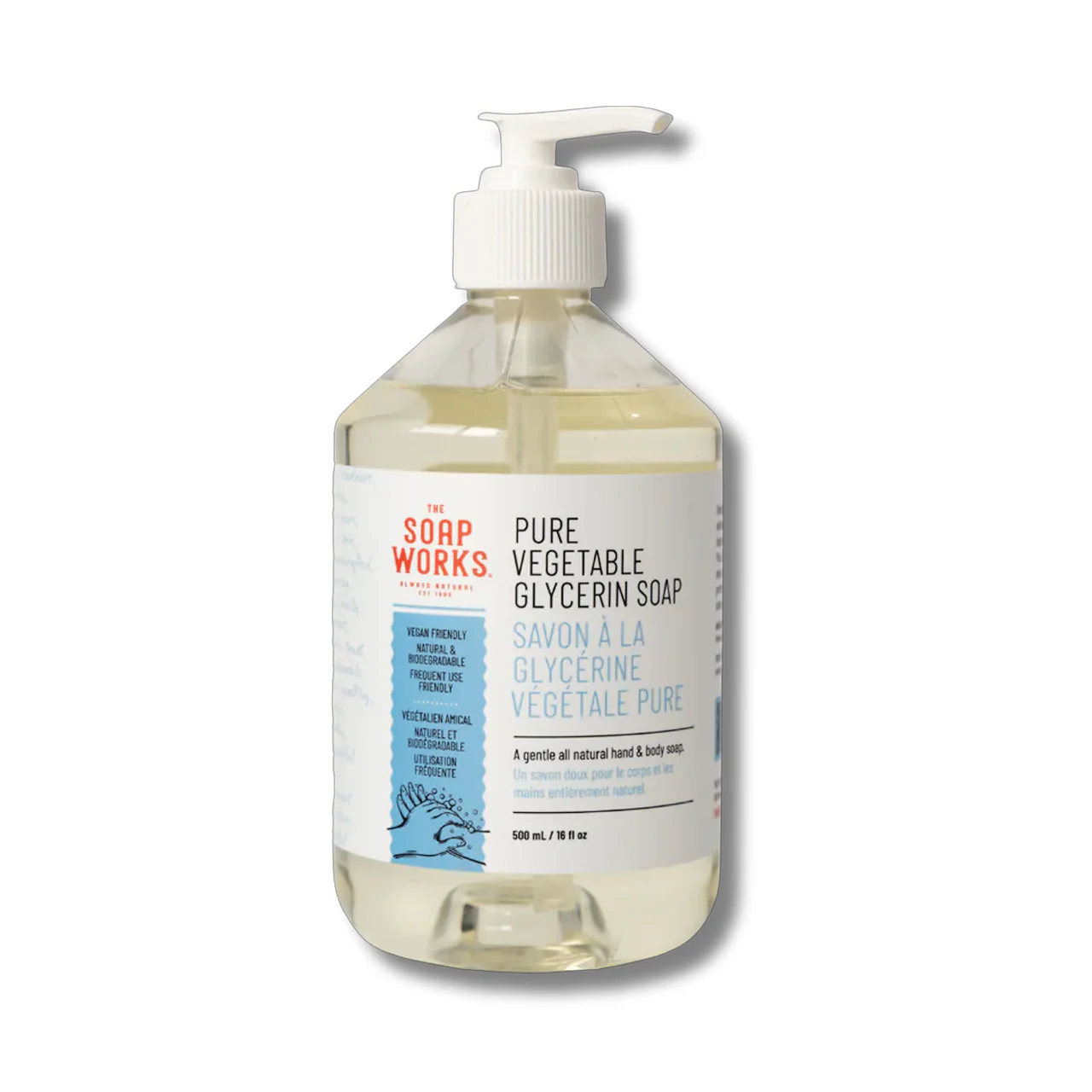 The Soap Works - Pure Vegetable Glycerin Soap Multi Purpose All Natural liquid Soap | 500 mL