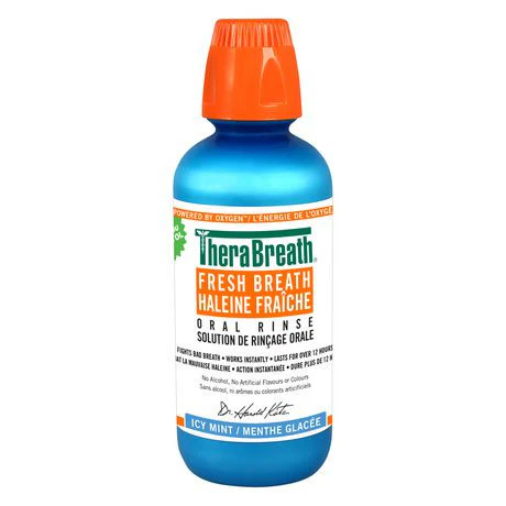 TheraBreath Fresh Breath Oral Rinse - Icy Mint | 473 ml