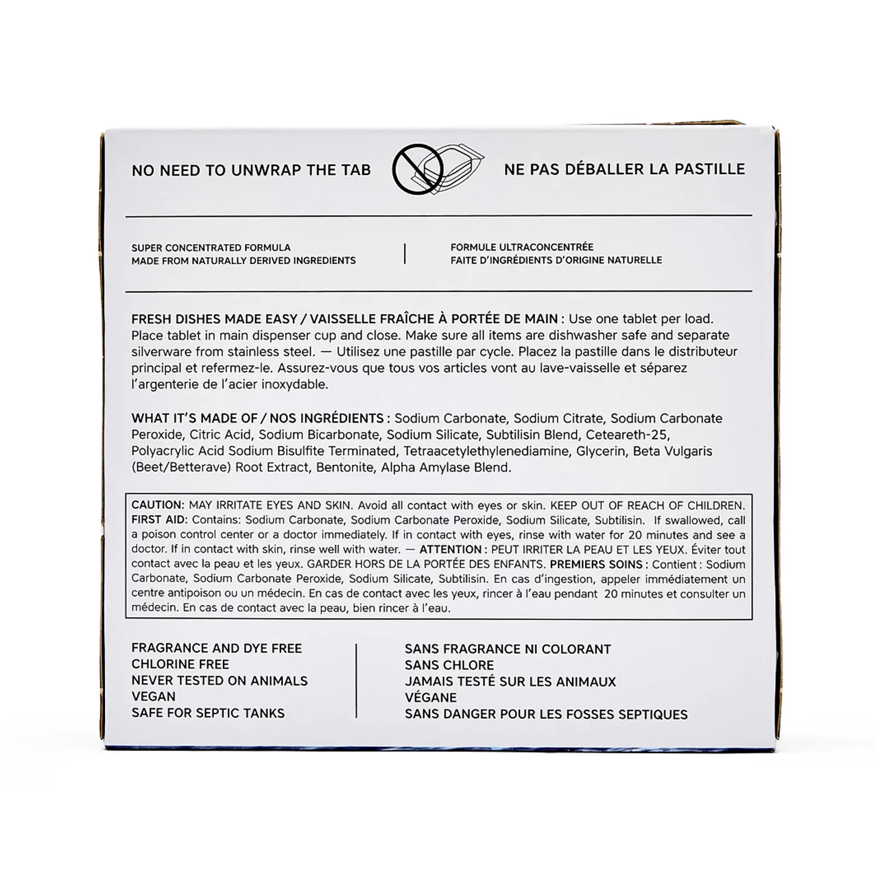 The Unscented Co. - Ecodesigned Dish Tabs Unscented | 30 Tabs - Image 2