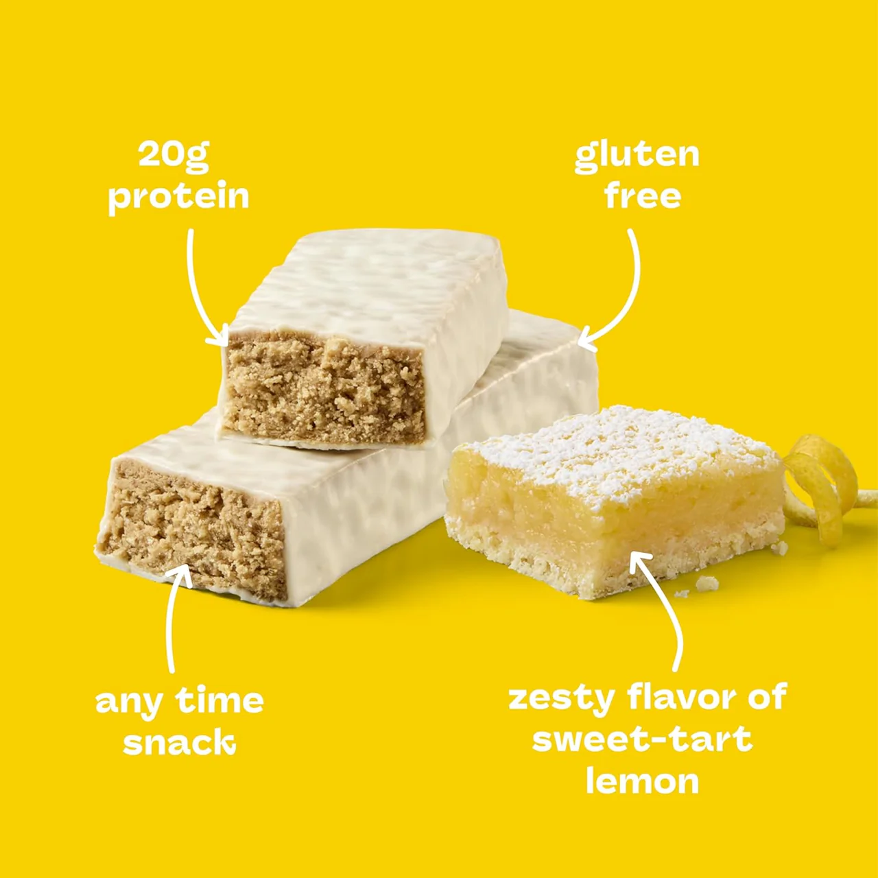 think! - High Protein Bar No Sugar Added, Lemon Delight | 60 g - Image 2