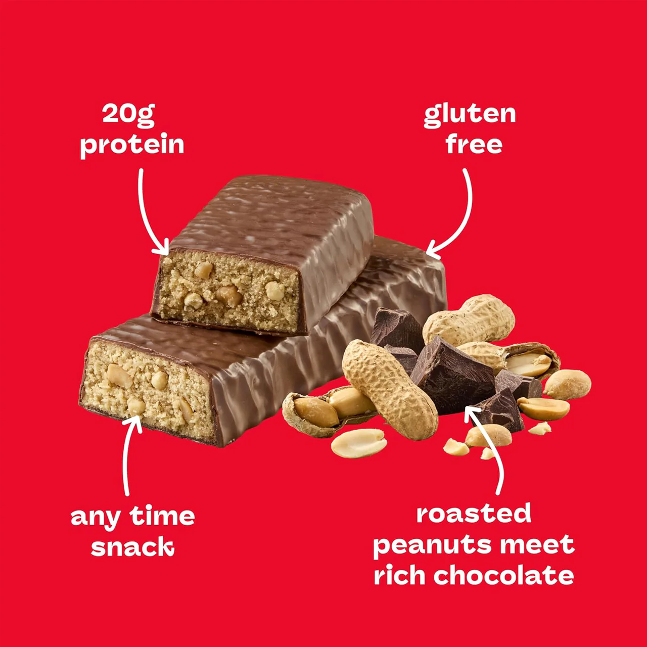 think! - High Protein Bar No Sugar Added, Chunky Peanut Butter | 60 g - Image 2