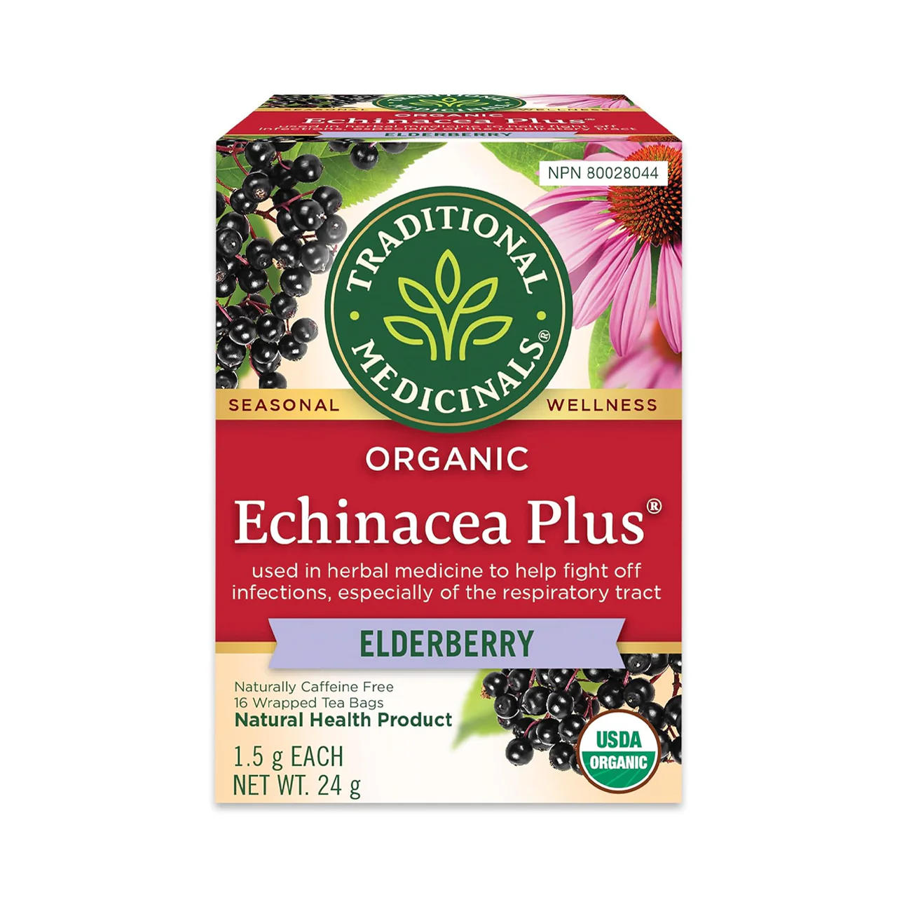 Traditional Medicinals - Organic Echinacea Plus, Elderberry | 24 g