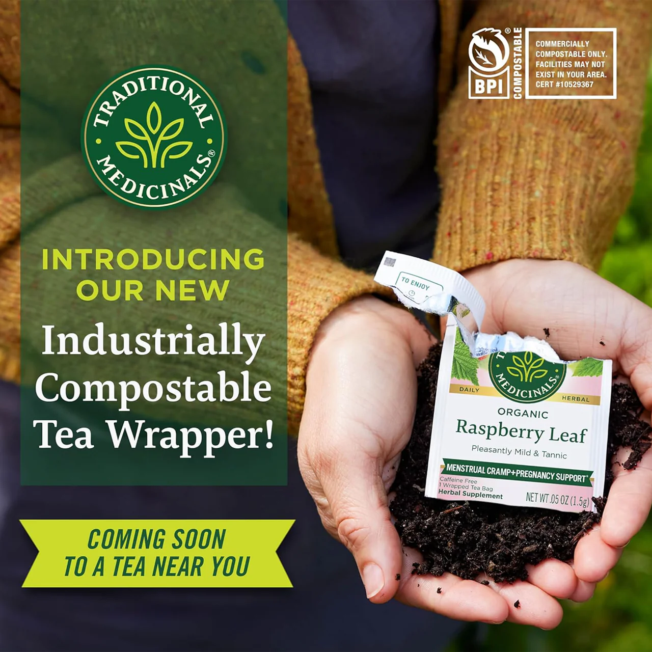Traditional Medicinals Organic Raspberry Leaf Tea | 16 Wrapped Tea Bags - Image 2