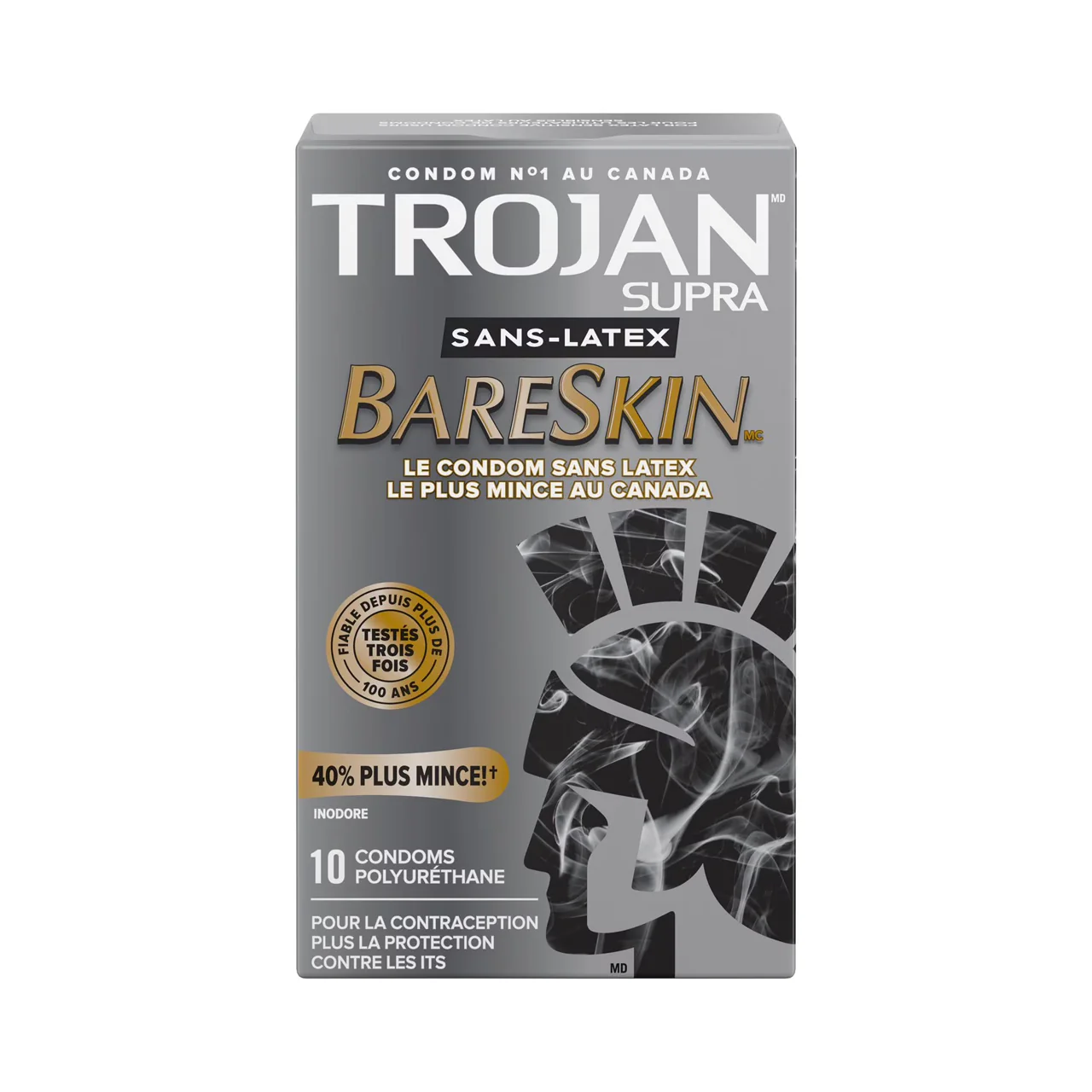 Trojan - BareSkin Lubricated Non-Latex Condoms | 10 Condoms - Image 2
