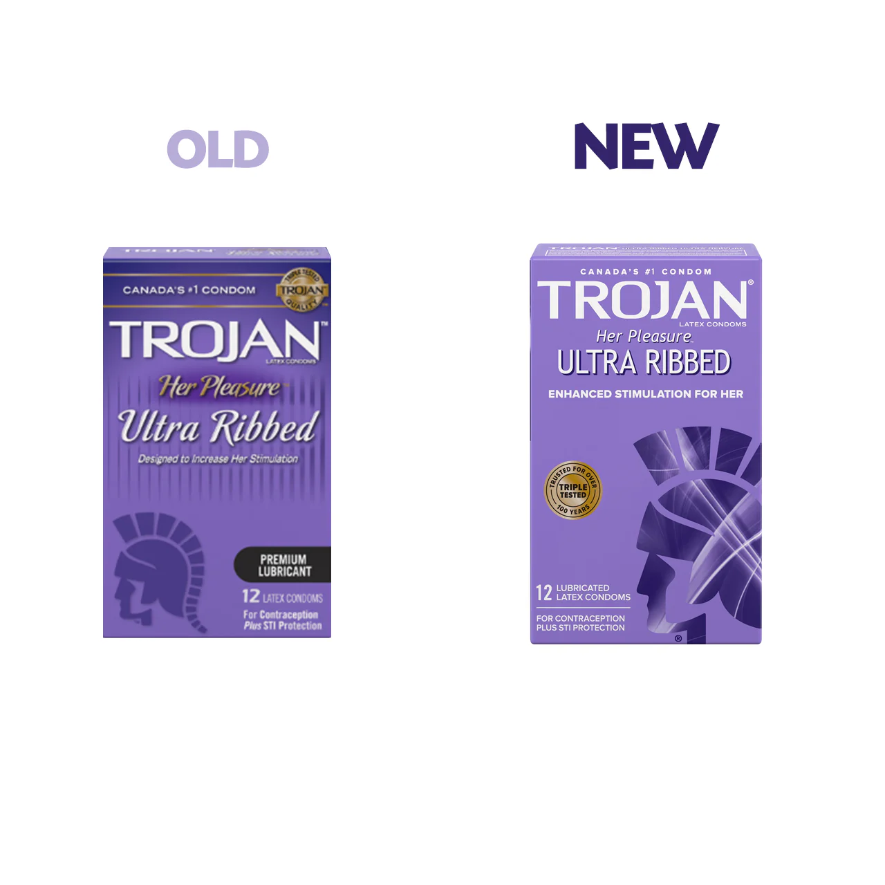 Trojan - Her Pleasure Ultra Ribbed Lubricated Condoms | 12 count - Image 2