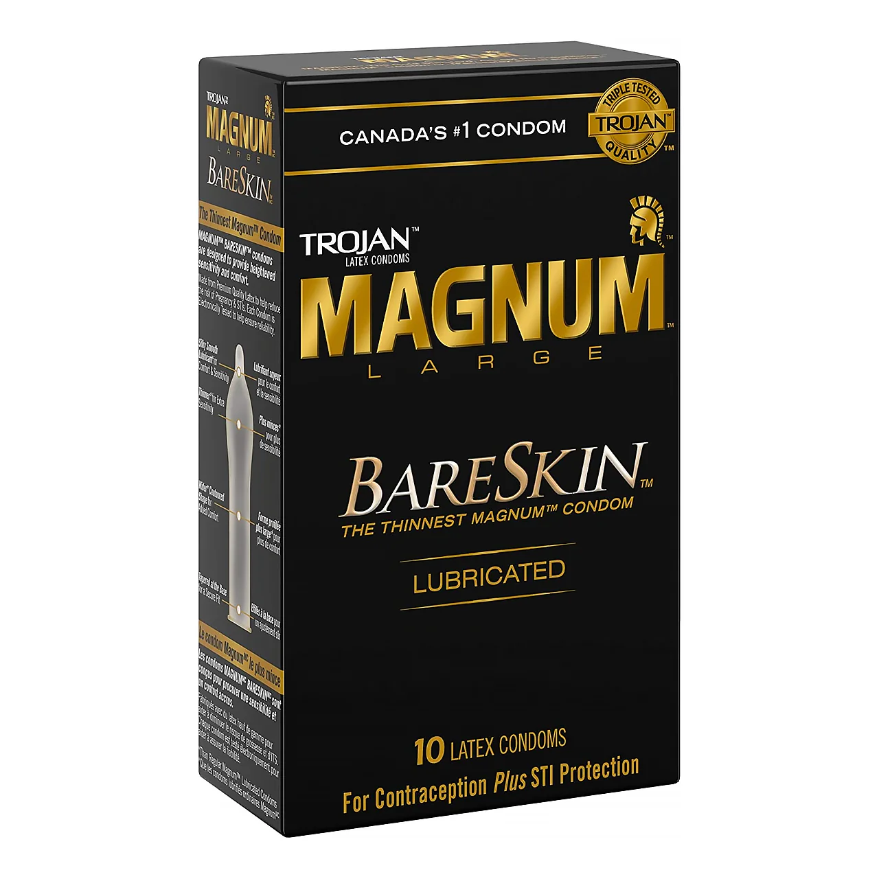 Trojan - Magnum Raw Condoms - Large | 8 Lubricated Latex Condoms