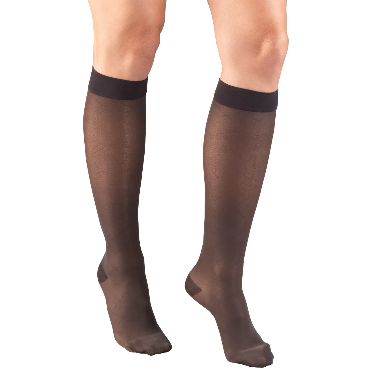 TRUFORM - Ladies' Sheer Knee High, Diamond Pattern | 15-20 mmHg - Image 2