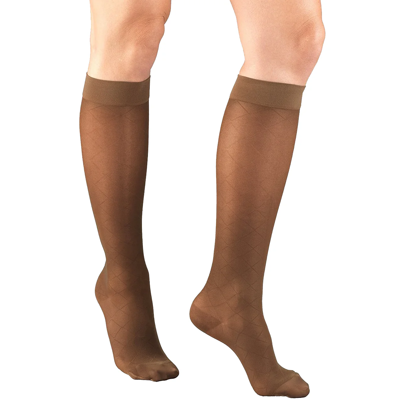 TRUFORM - Ladies' Sheer Knee High, Diamond Pattern | 15-20 mmHg - Image 3