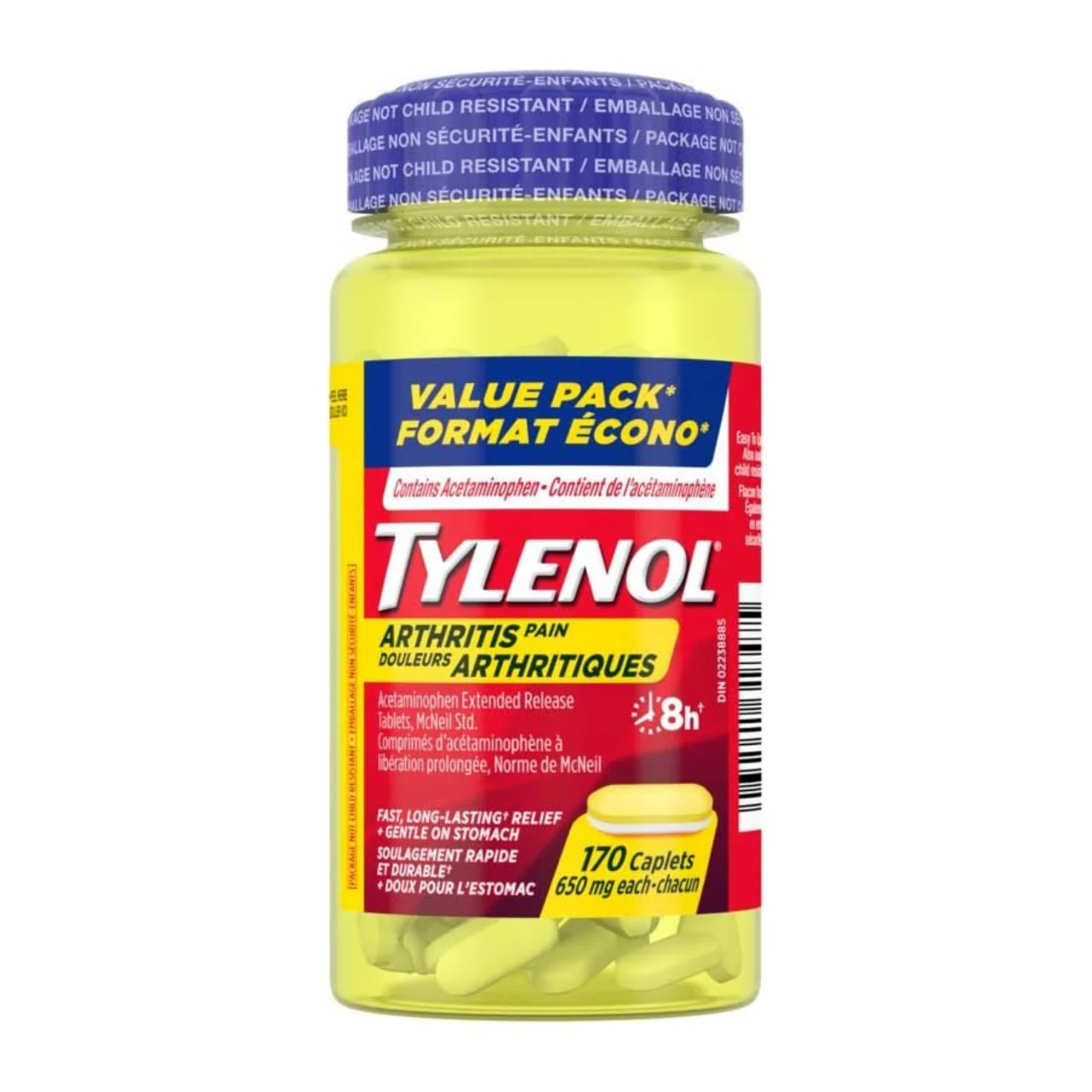 Tylenol - Arthritis Pain Acetaminophen 650 mg | 170 Caplets