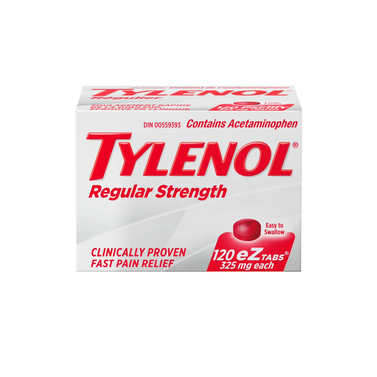 Tylenol - Acetaminophen 325 mg, Regular Strength | 120 eZ Tabs