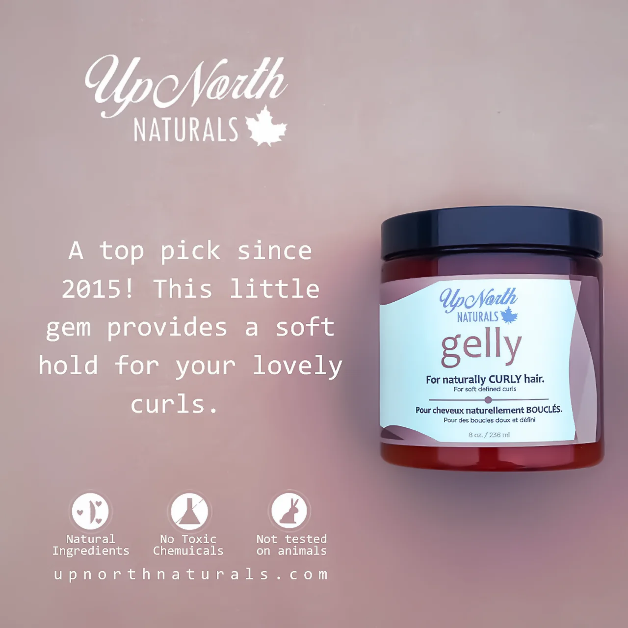 Up North Naturals - Gelly For Naturally Curly Hair | 236 mL - Image 3