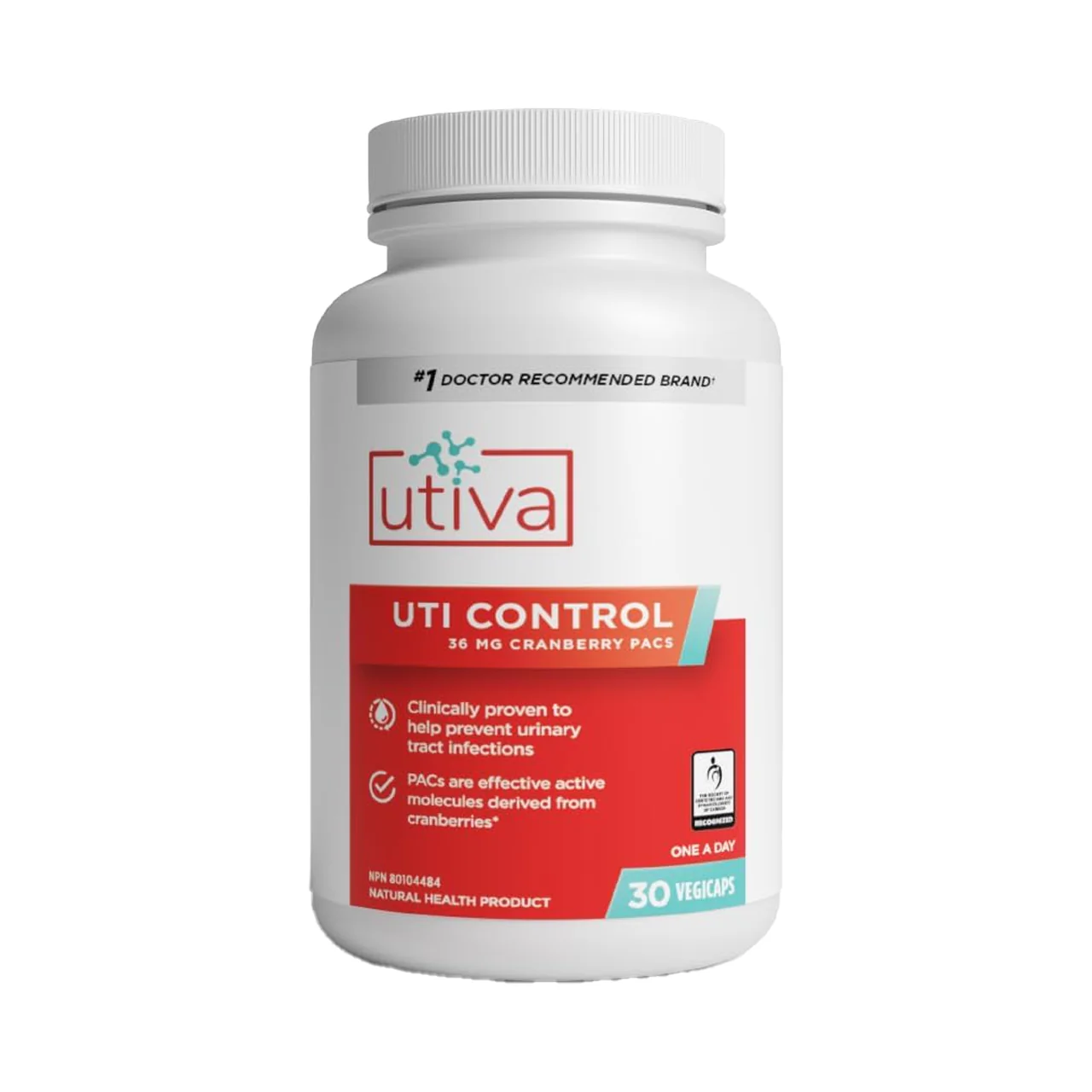 Utiva - Cranberry PACs 36 mg, UTI Prevention & Control Supplement | 30 Vegicaps - Image 2