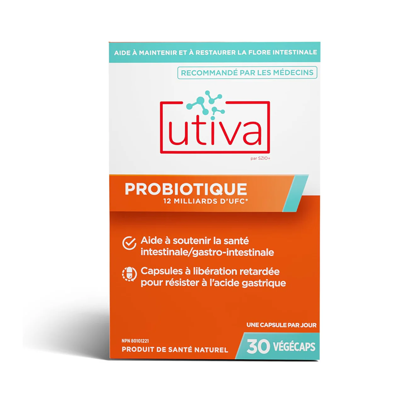 Utiva - Natural Health Probiotic 12B CFU 30 Vegicaps - Image 2