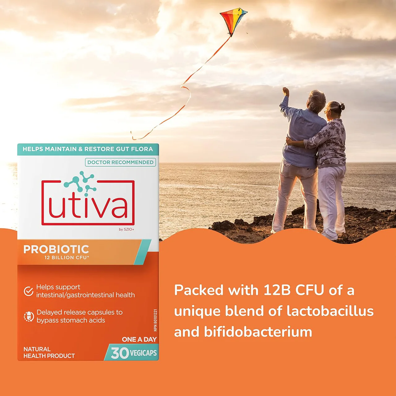 Utiva - Natural Health Probiotic 12B CFU 30 Vegicaps - Image 3