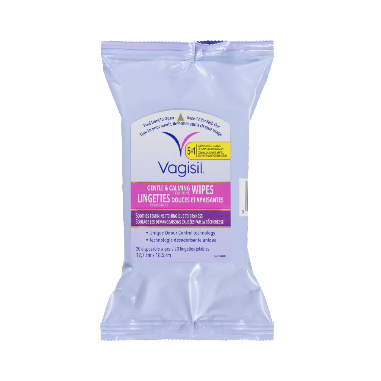 Vagisil - Gentle & Calming Feminine Wipes | 20 Wipes