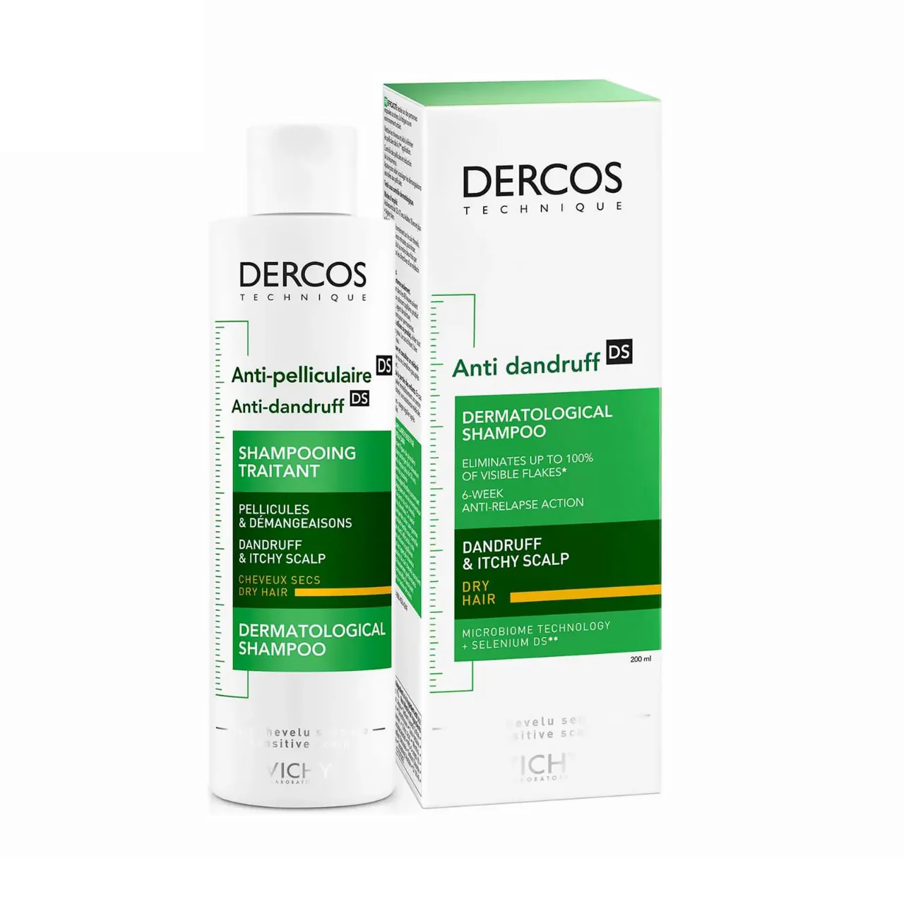 Vichy - Deros Anti-Dandruff Treatment Shampoo - Dandruff & Itchy Scalp | 200 mL - Image 2