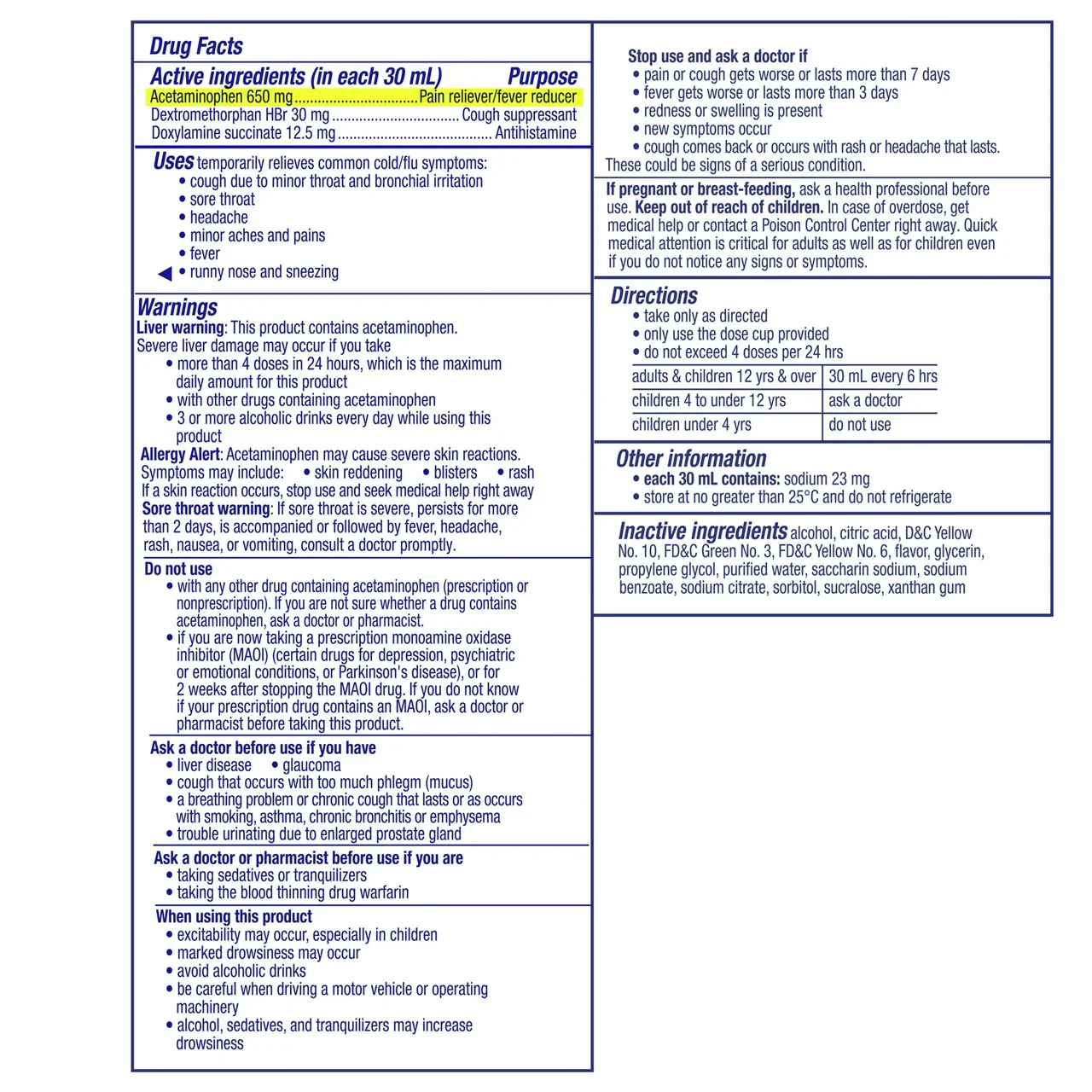 Vicks - NyQuil Cold & Flu Nighttime Relief Syrup, Original Flavour | 236 mL - Image 2