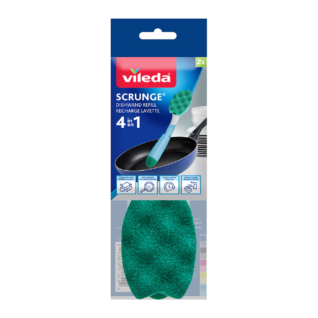 Vileda Dish Scrunge Refill Pads | 2 Count