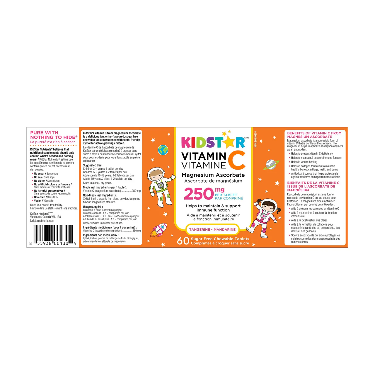 KidStar Nutrients - Vitamin C 250mg Chewable | 60 Tablets - Image 4