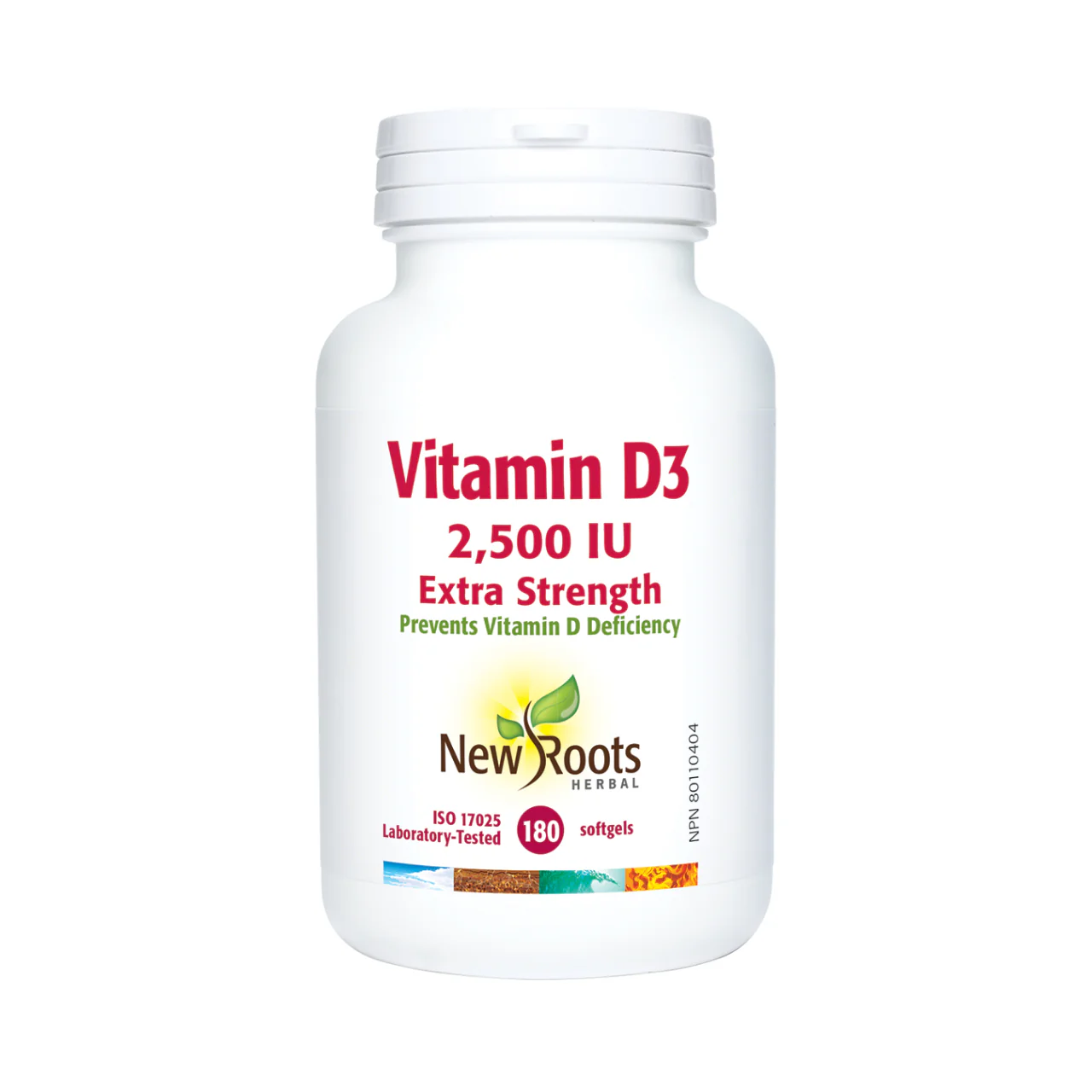 New Roots - Vitamin D3 2,500 IU Extra Strength | 180 Softgels