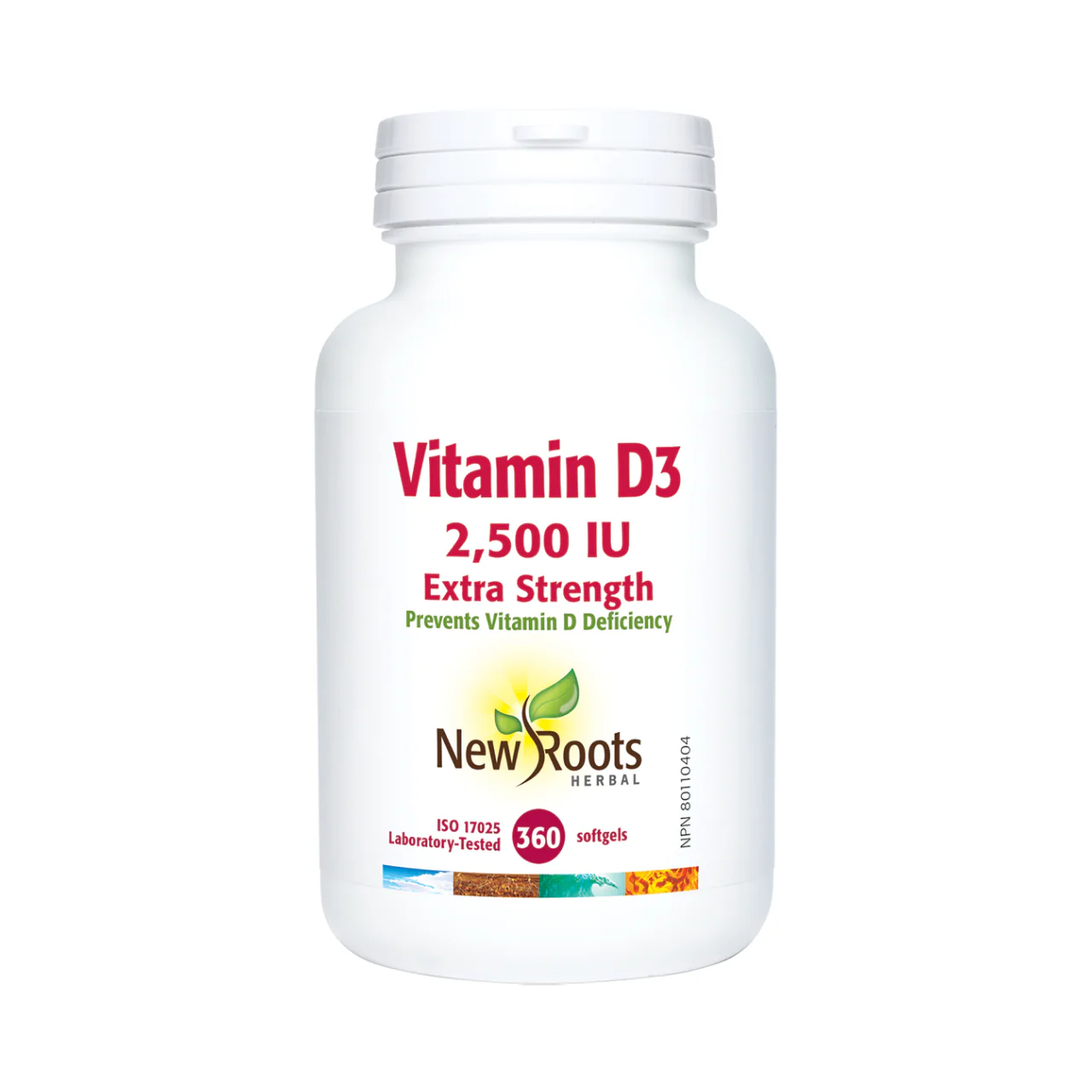 New Roots - Vitamin D3 2,500 IU Extra Strength | 360 Softgels