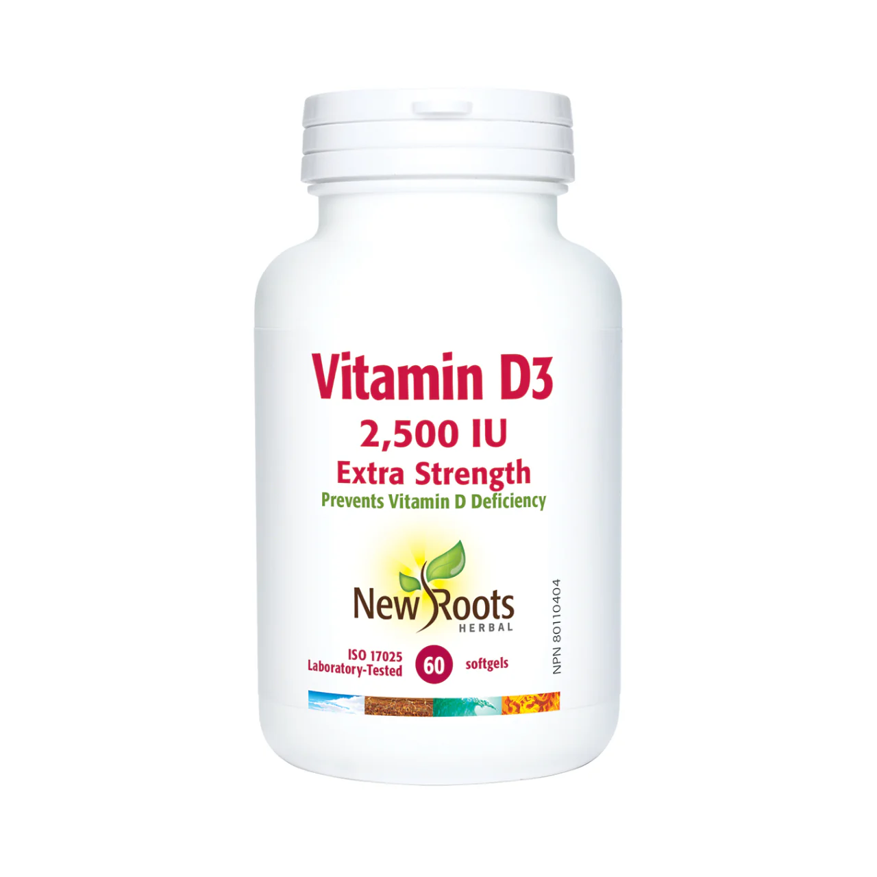 New Roots - Vitamin D3 2,500 IU Extra Strength | 60 Softgels