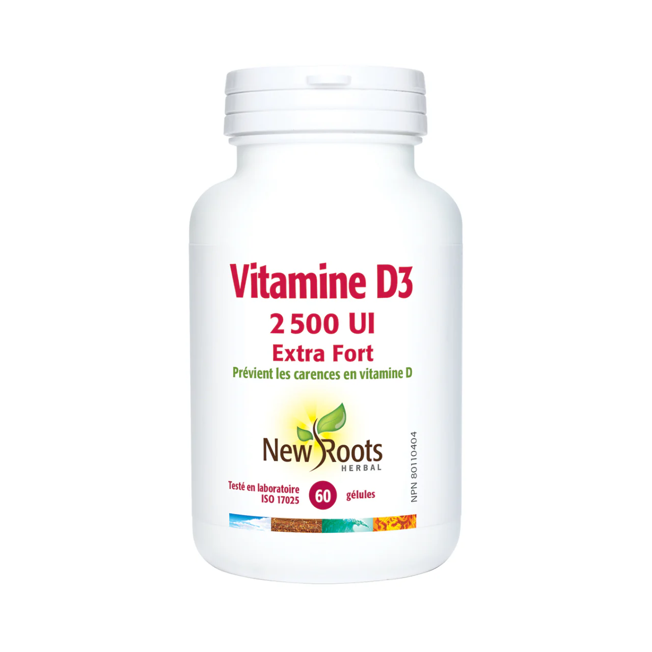 New Roots - Vitamin D3 2,500 IU Extra Strength | 60 Softgels - Image 2