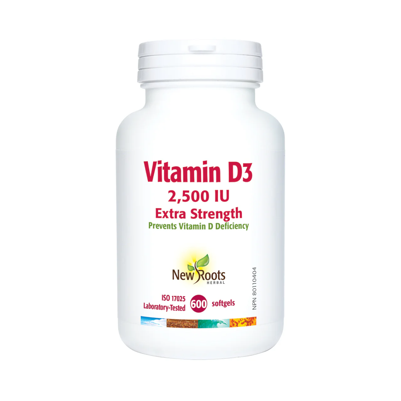 New Roots - Vitamin D3 2,500 IU Extra Strength | 600 Softgels