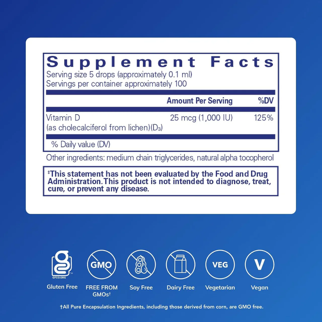 Pure Encapsulations - Vitamin D3 Liquid | 22.5 mL - Image 2