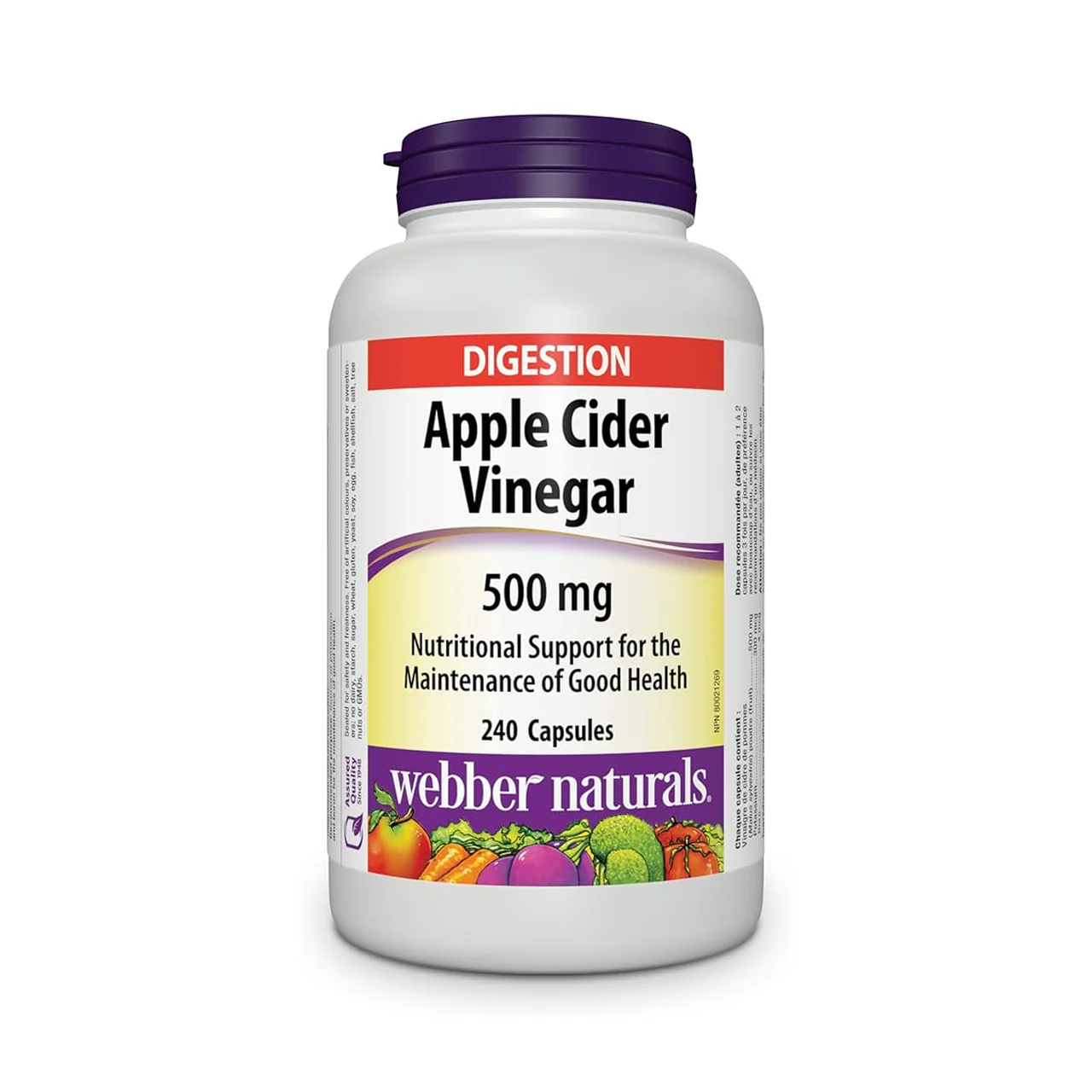 Webber Naturals - Apple Cider Vinegar 500 mg | 240 Capsules
