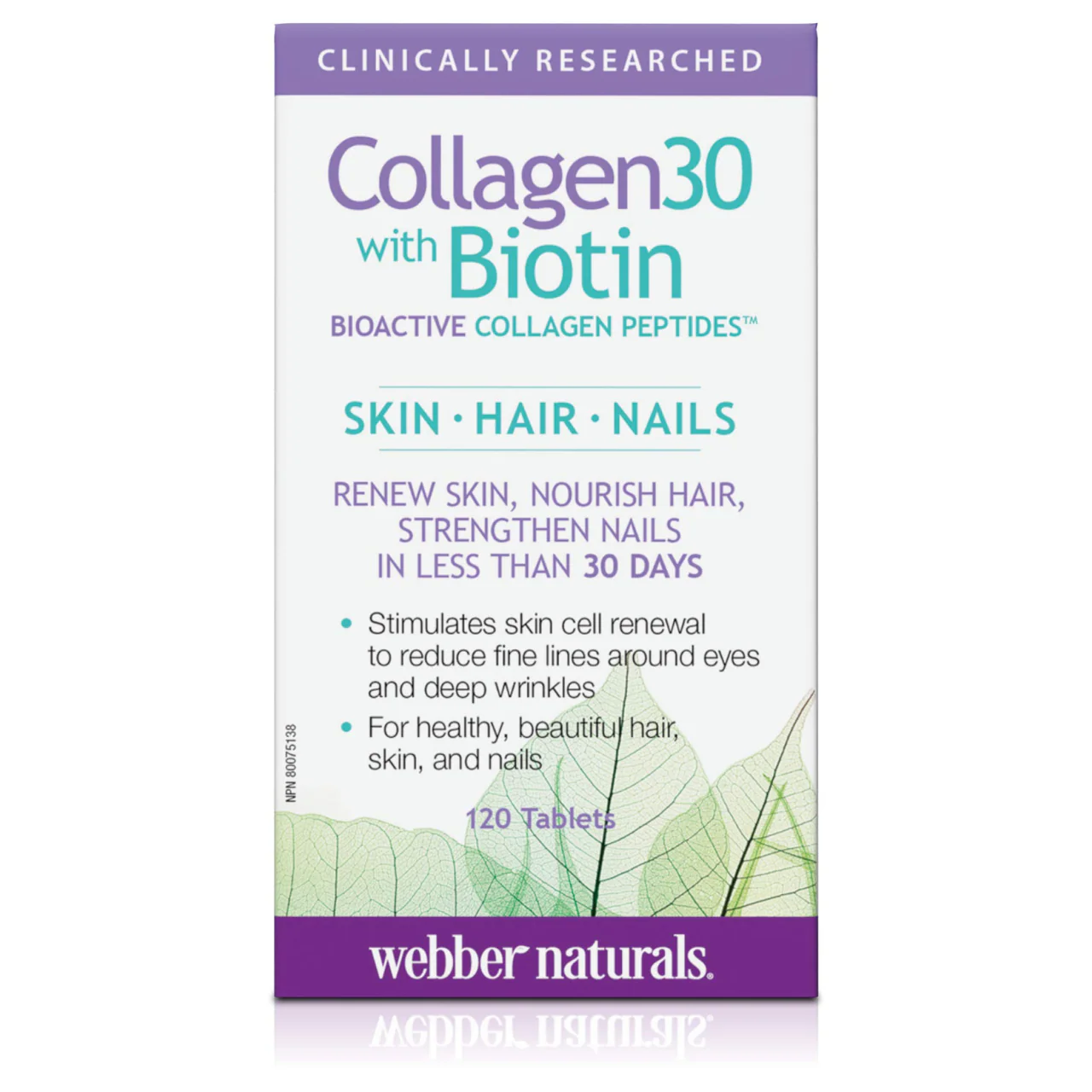 Webber Naturals - Collagen 30 with Biotin for Skin, Hair & Nails | 120 Tablets - Image 2