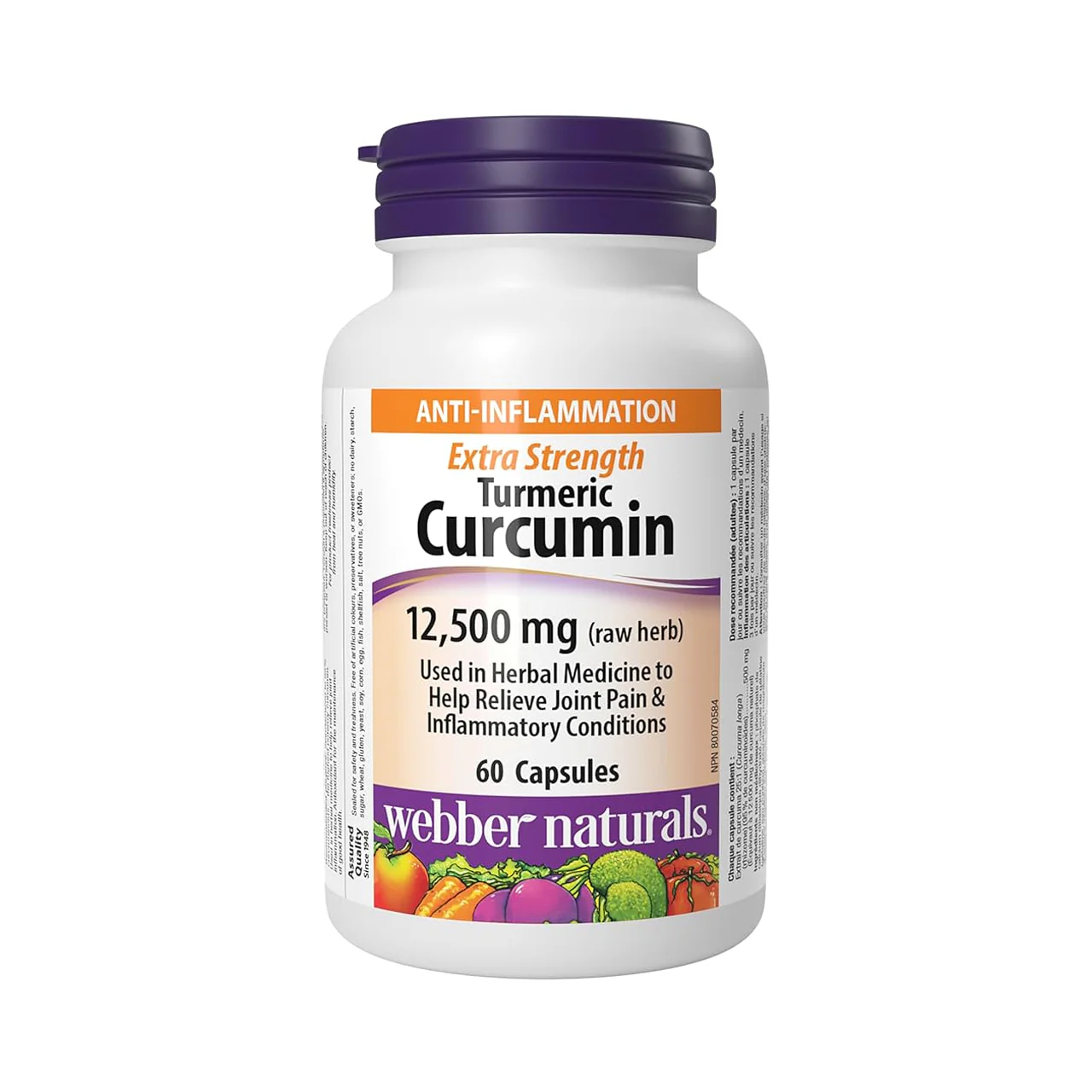 Webber Naturals - Extra Strength Turmeric 12,500 mg (raw herb) | 60 Capsules
