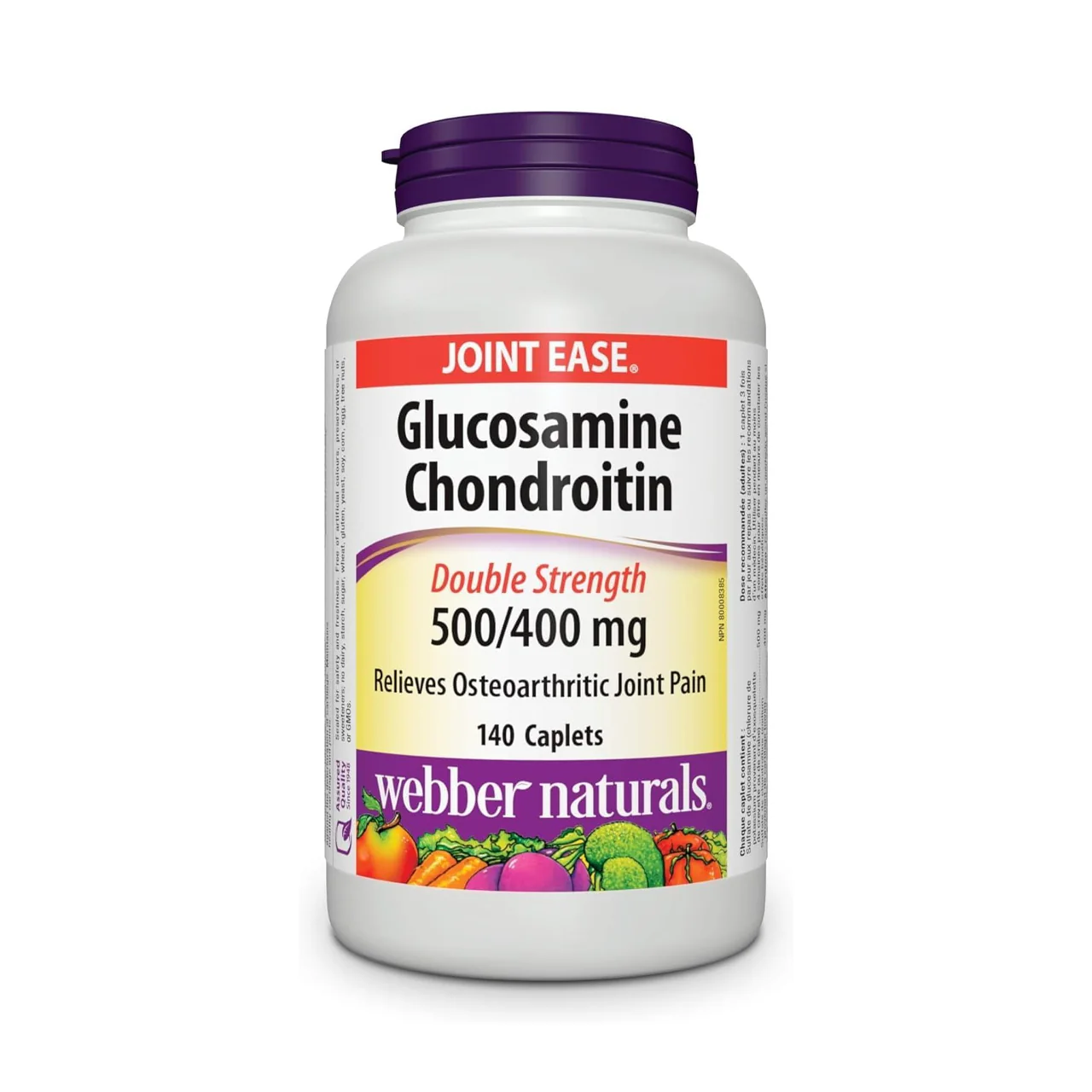 Webber Naturals - Glucosamine Chondroitin Double Strength 500/400 mg | 140 Caplets