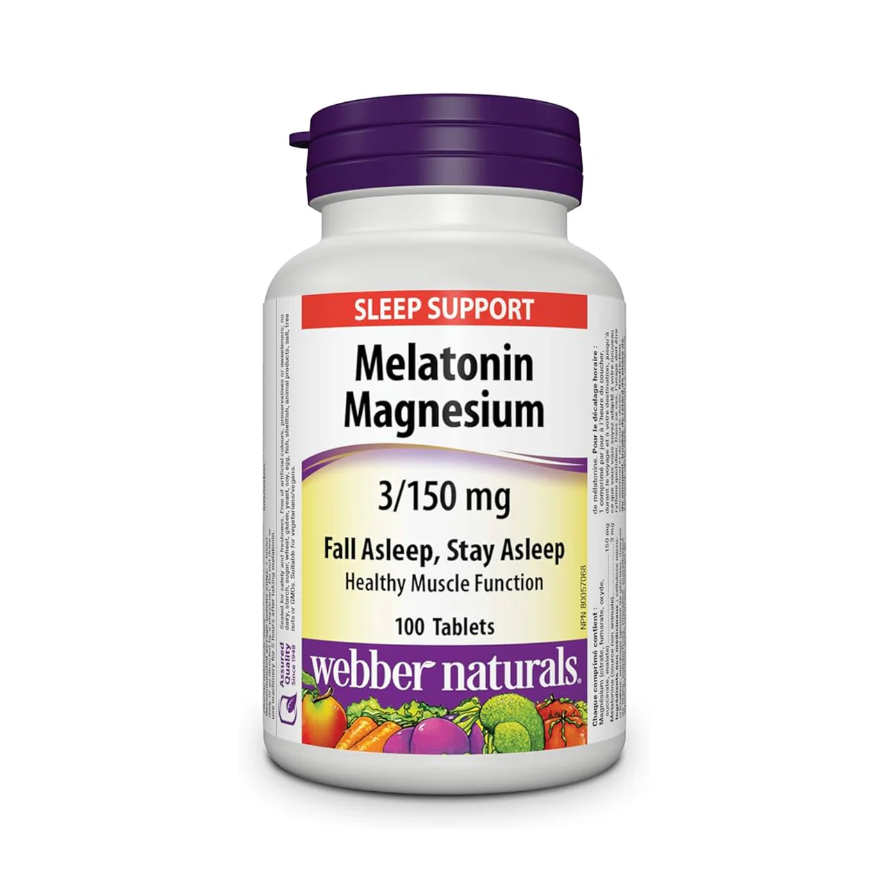 Webber Naturals - Melatonin Magnesium 3/150 mg | 100 Tablets