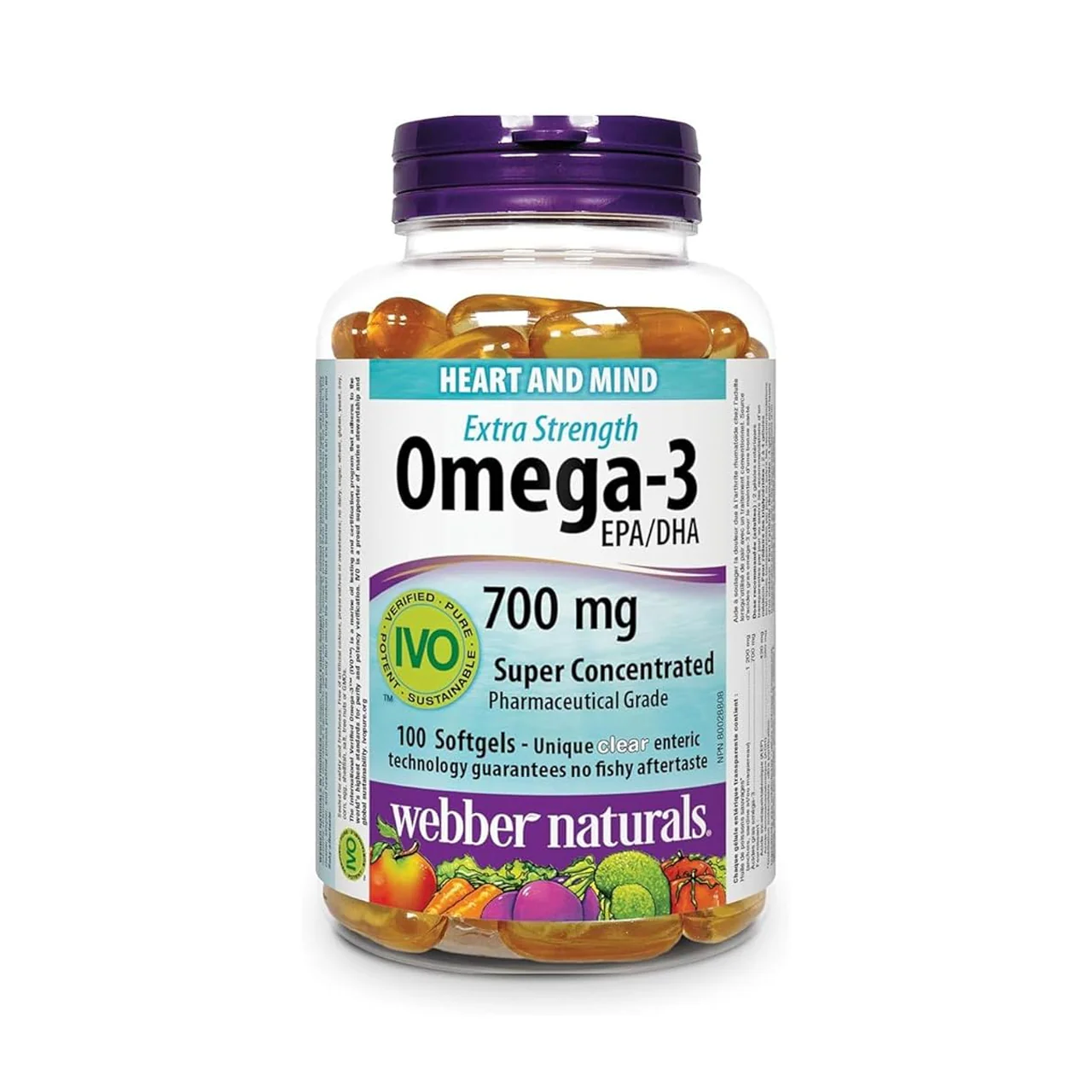 Webber Naturals - Omega-3 Extra Strength 700 mg | 100 Clear Enteric Softgels