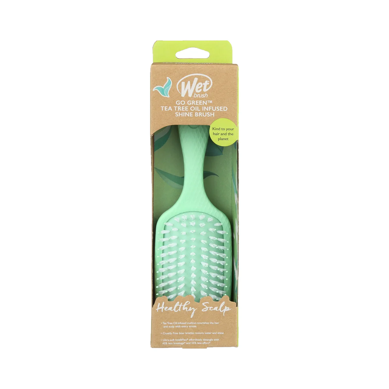 Wet Brush - Go Green Tea Tree Oil Infused Shine Brush - Healthy Scalp - Image 2