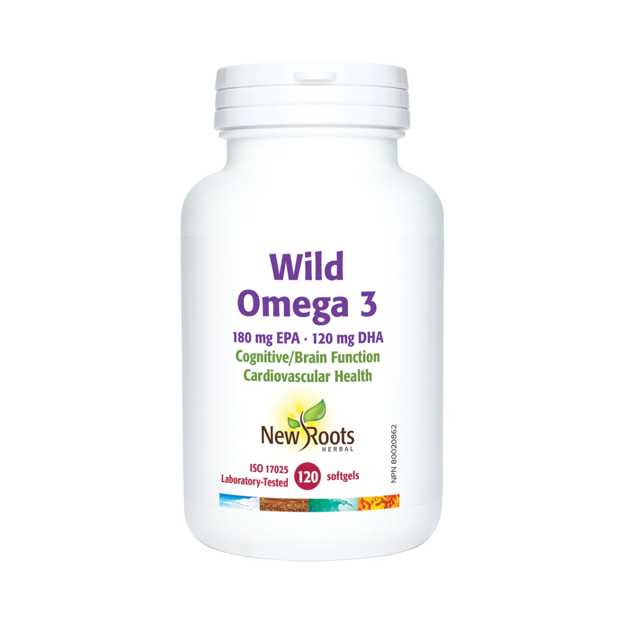 New Roots - Wild Omega 3 EPA 180 mg DHA 120 mg | 120 Softgels