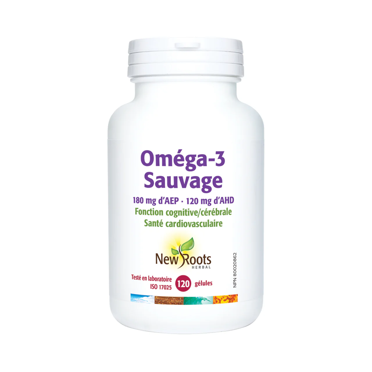 New Roots - Wild Omega 3 EPA 180 mg DHA 120 mg | 120 Softgels - Image 2