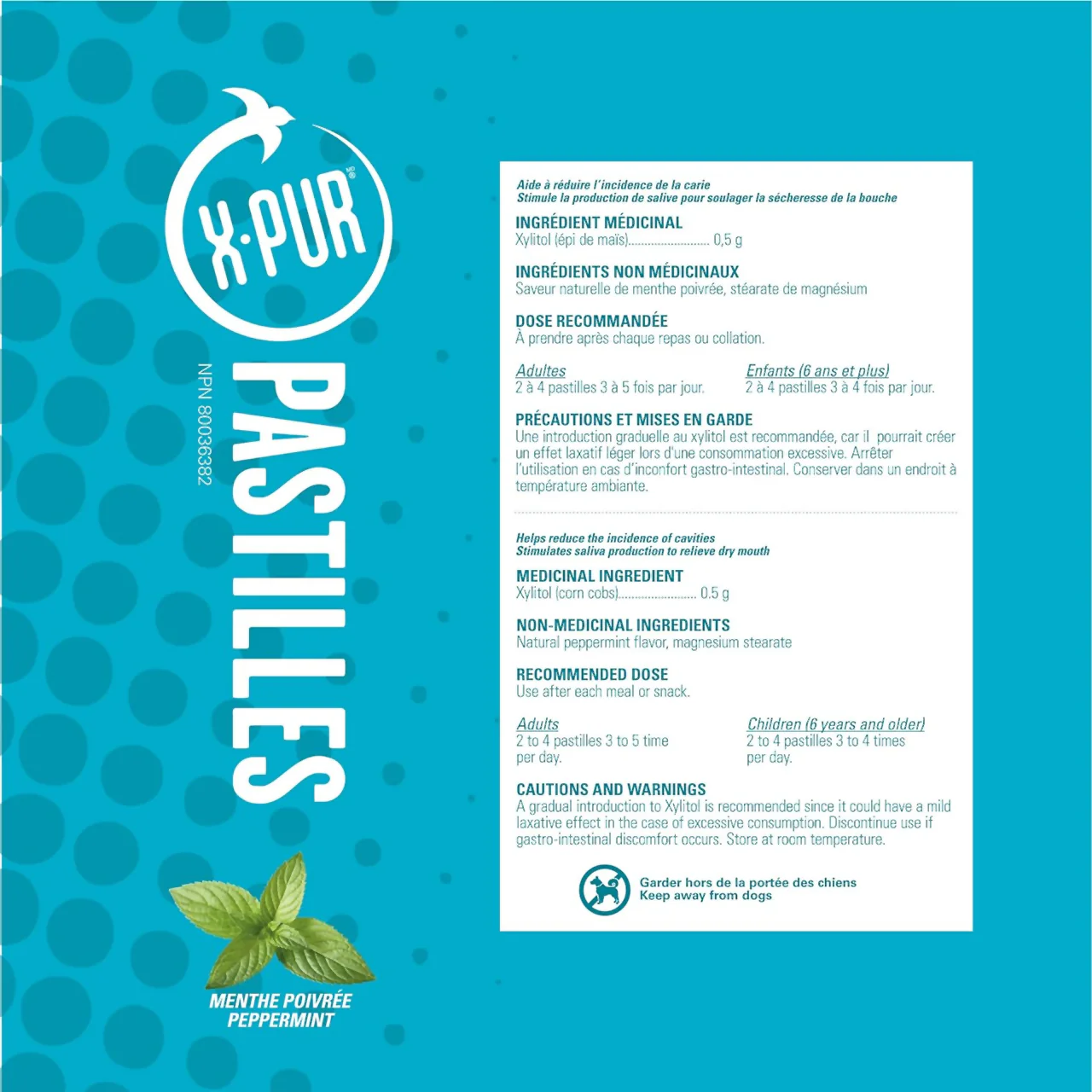 X-PUR - Xylitol Peppermint Pastilles for Dry Mouth | 130 Lozenges - Image 3