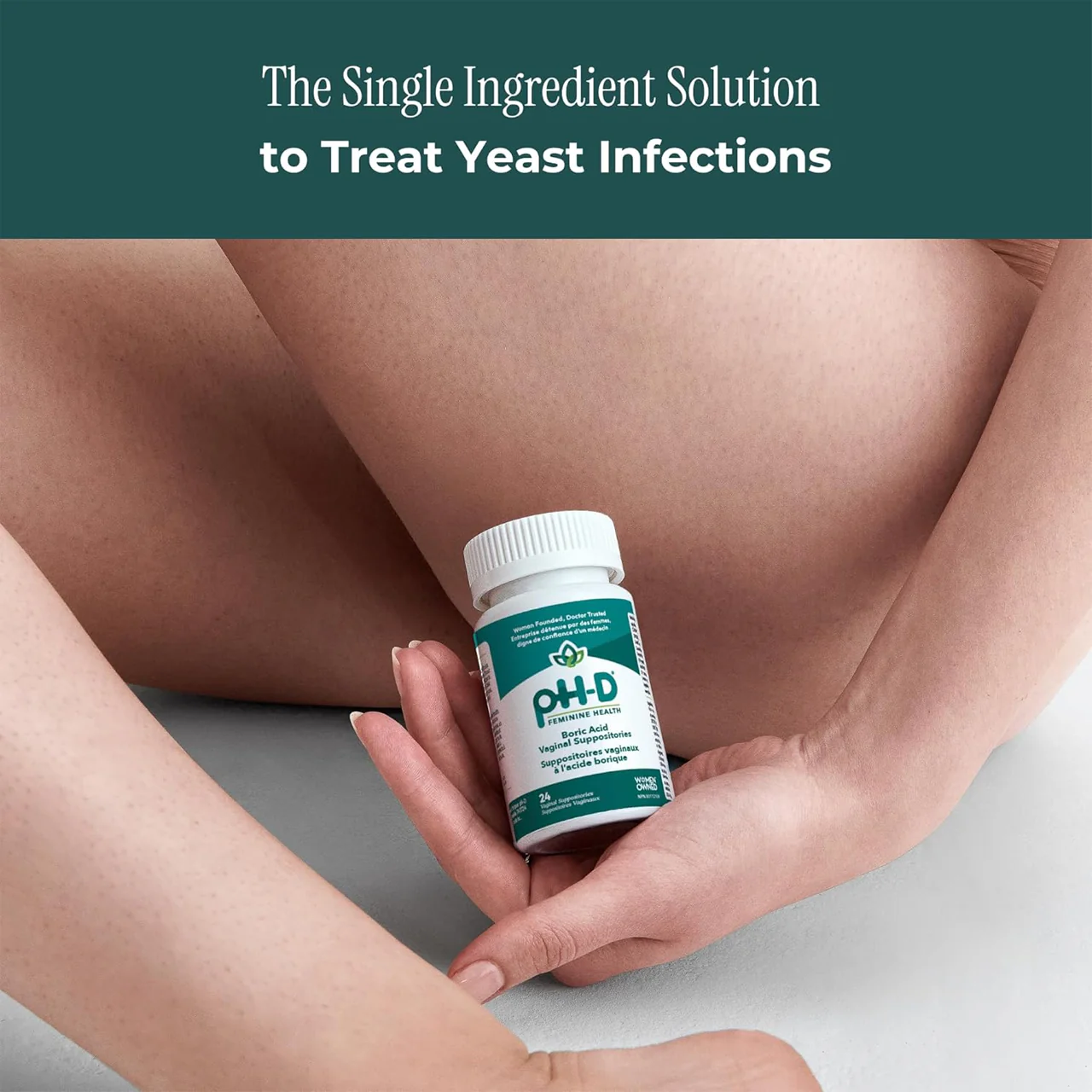 pH-D Feminine Health - Boric Acid Vaginal Suppositories for Yeast Infections | 24 Suppositories - Image 3