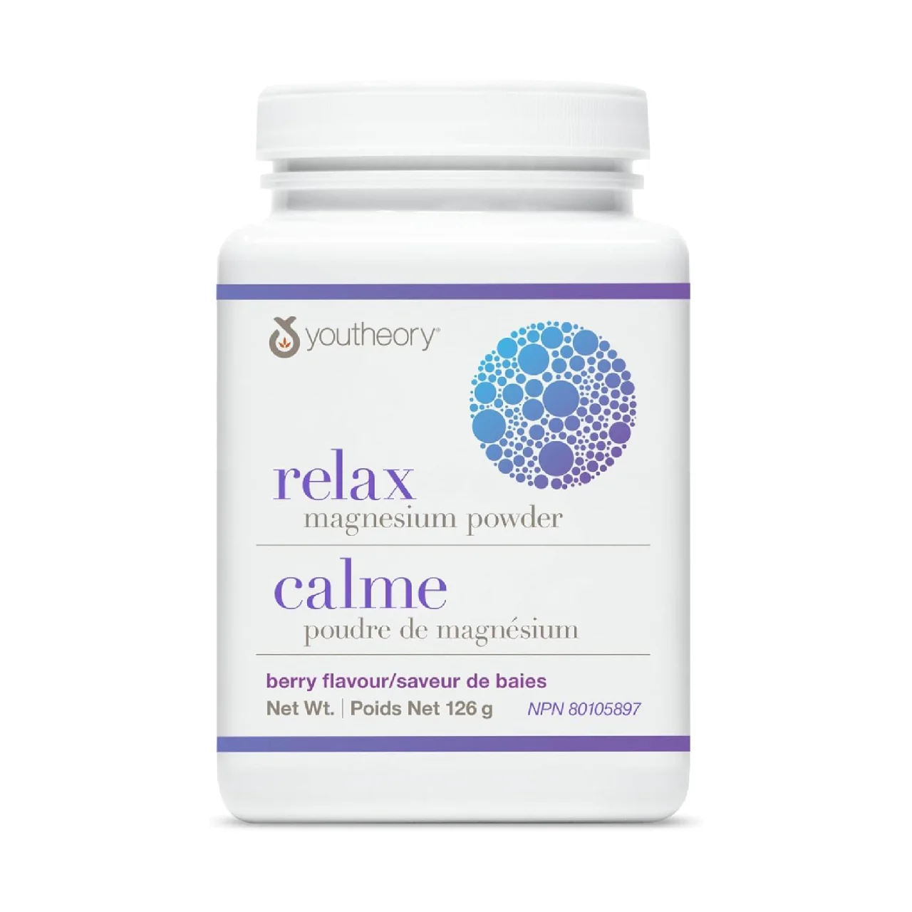 Youtheory - Relax Magnesium Powder - Berry Flavour | 126 g